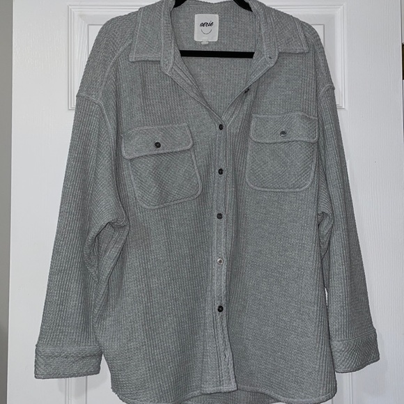 SOLD AERIE “Lumber Jane” Waffle Shirt - Picture 3 of 3